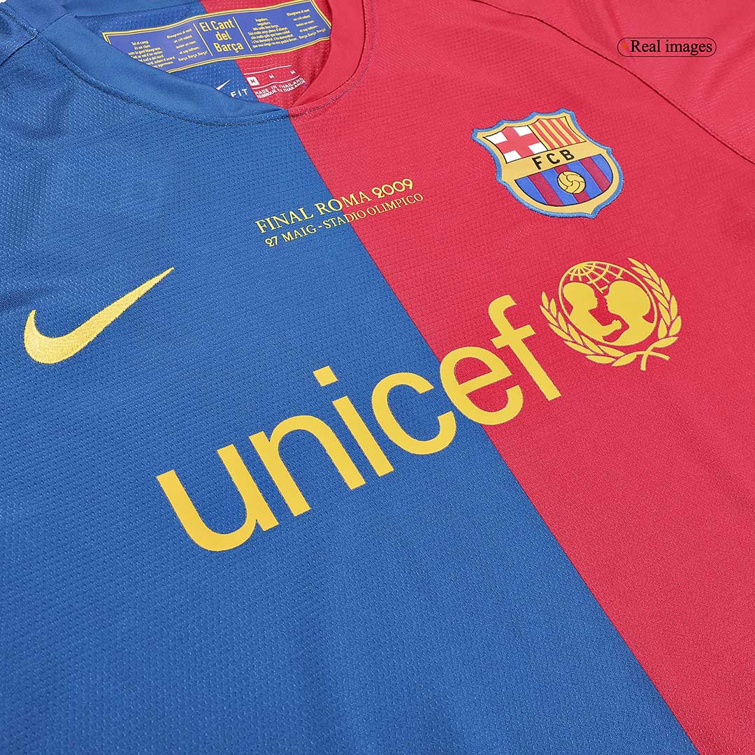 Barcelona XAVI #6 Home Soccer Jersey Retro 2008/09 - Long Sleeve (UCL Final) - gojersey