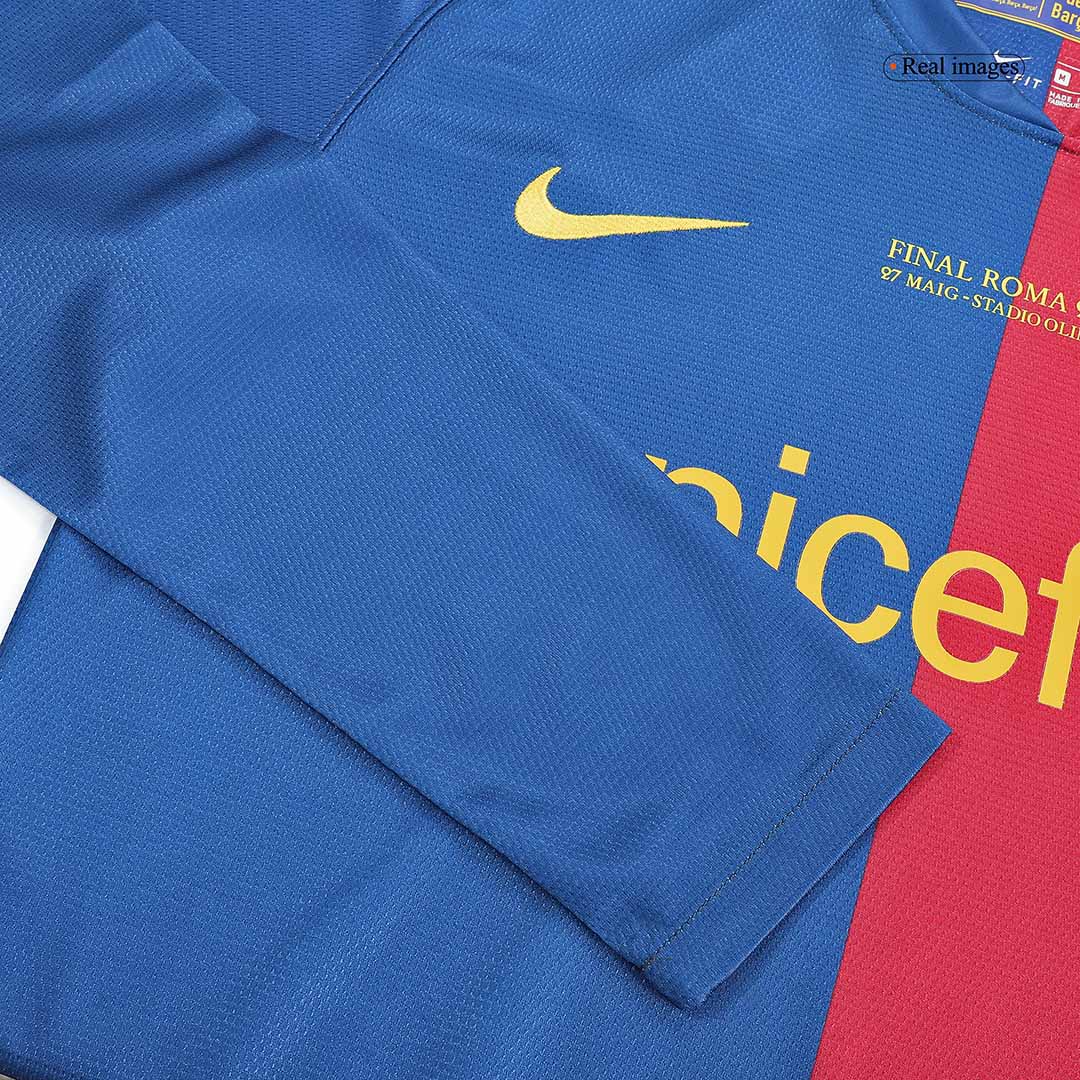 Barcelona XAVI #6 Home Soccer Jersey Retro 2008/09 - Long Sleeve (UCL Final) - gojersey