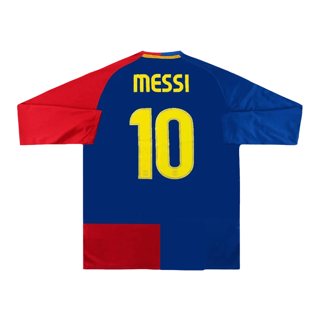 Barcelona MESSI #10 Home Jersey Retro 2008/09 - Long Sleeve  - UCL Final - gojersey
