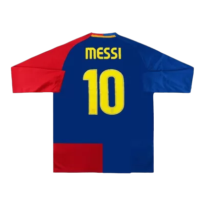 Barcelona MESSI #10 Home Jersey Retro 2008/09 - Long Sleeve  - UCL Final - gojersey
