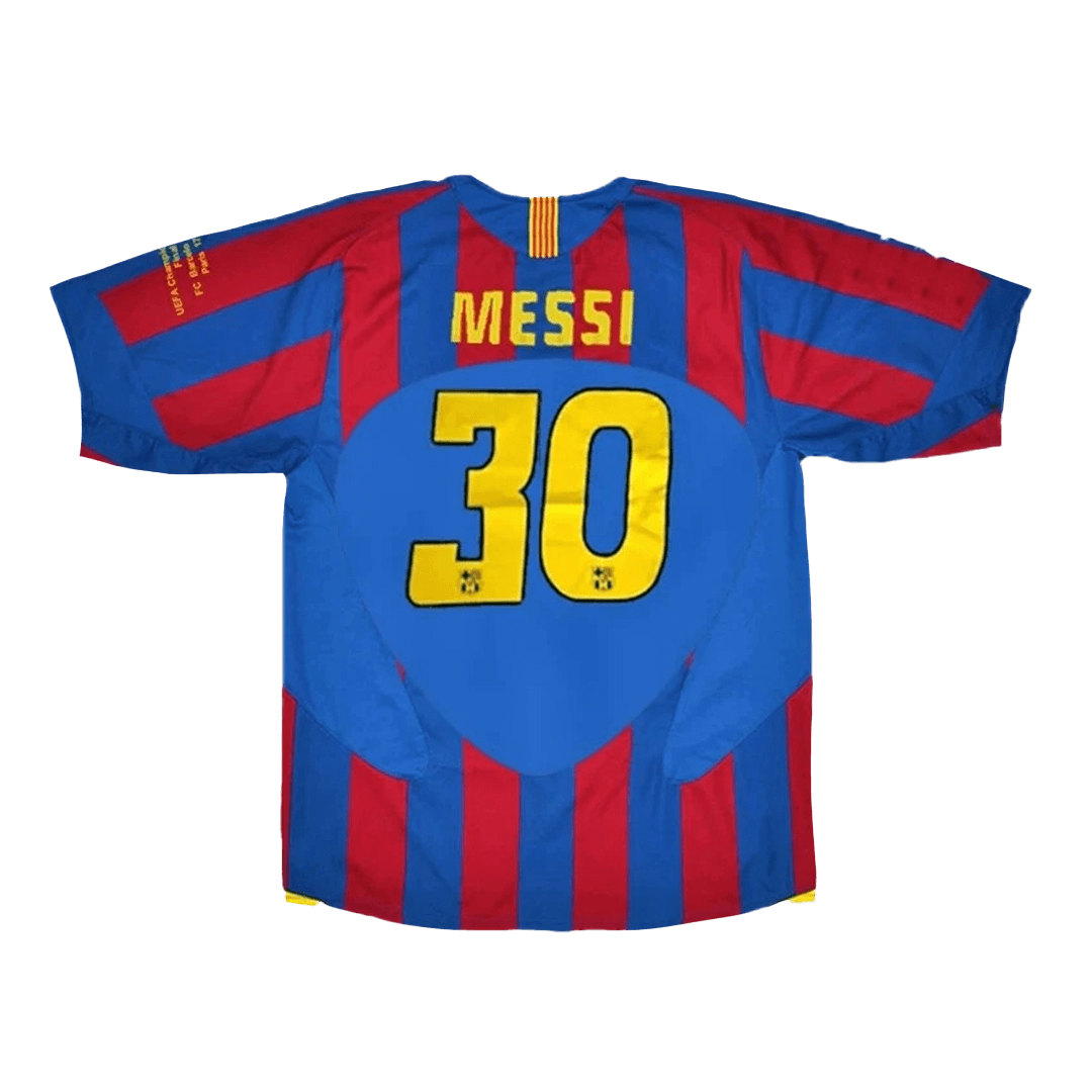 Barcelona MESSI #30 Home Jersey Retro 2005/06 - UCL Final - gojersey