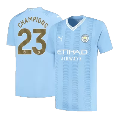 Manchester City CHAMPIONS #23 Home Jersey 2023/24 - gojersey