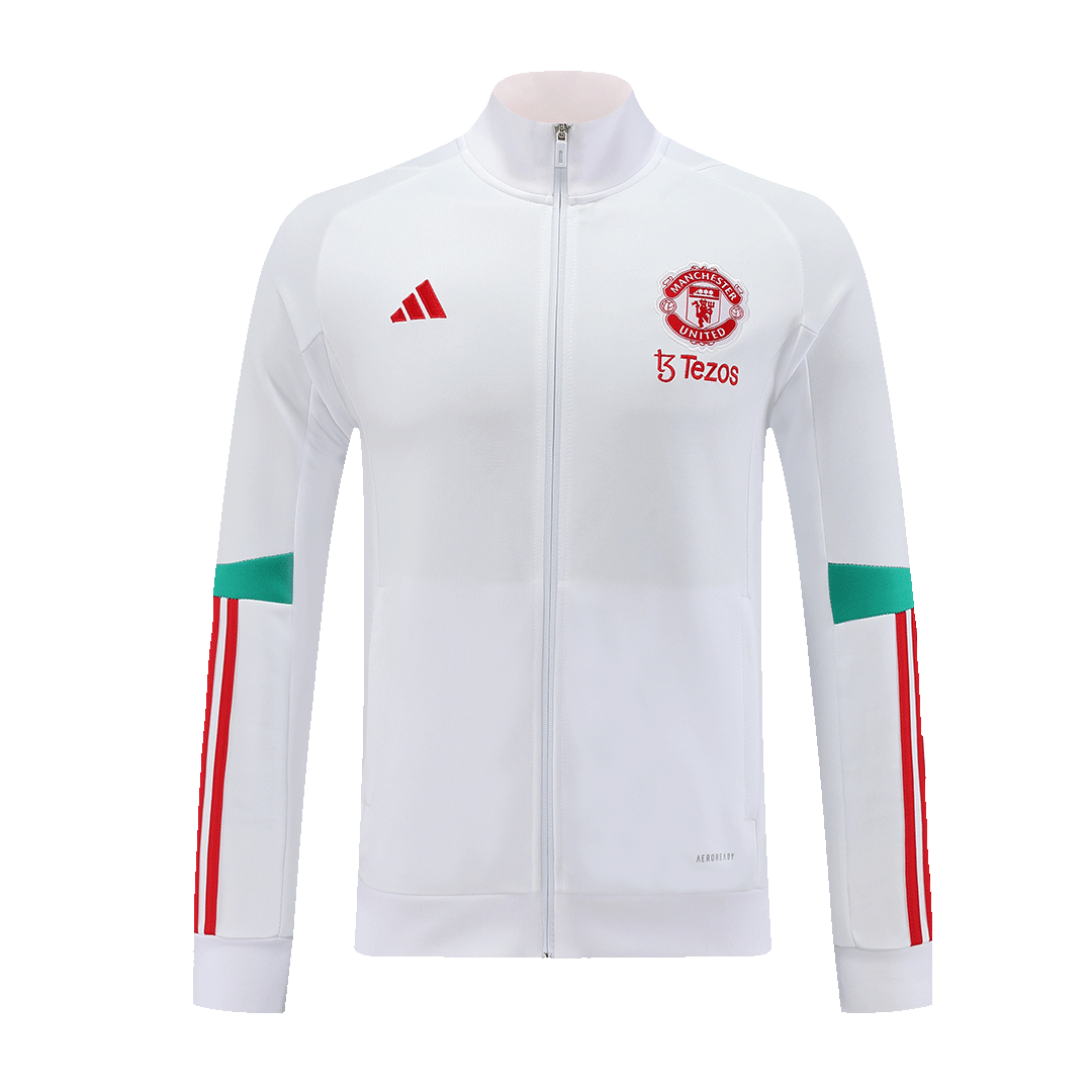 Manchester United Training Kit 2023/24 - White (Jacket+Pants) - gojersey