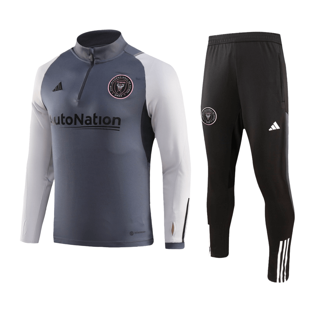 Inter Miami CF Sweatshirt Kit 2023/24 - Gray (Top+Pants) - gojersey