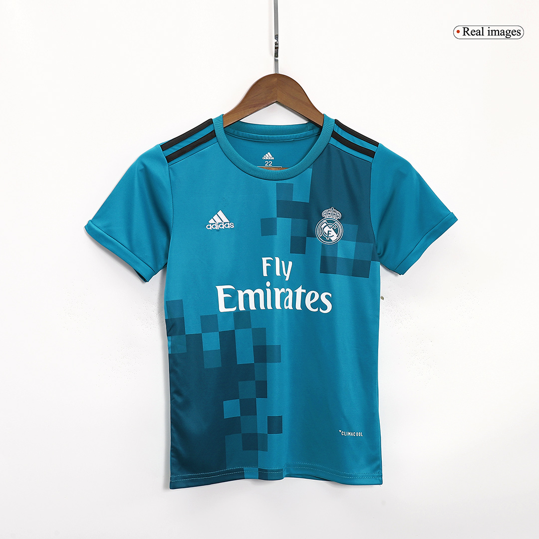 Real Madrid Third Away Jersey Kit 2017/18 Kids(Jersey+Shorts) - gojersey