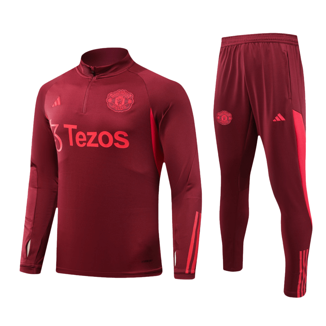 Manchester United Sweatshirt Kit 2023/24 - Red (Top+Pants) - gojersey