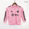 Inter Miami CF Long Sleeve Home Jersey Kit 2023/24 Kids(Jersey+Shorts) - gojersey