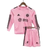 Inter Miami CF Long Sleeve Home Jersey Kit 2023/24 Kids(Jersey+Shorts) - gojersey