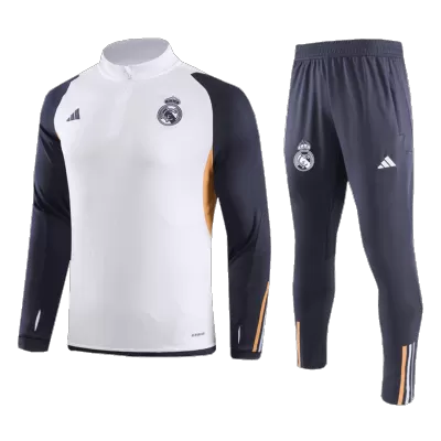 Real Madrid Sweatshirt Kit 2023/24 - White (Top+Pants) - gojersey