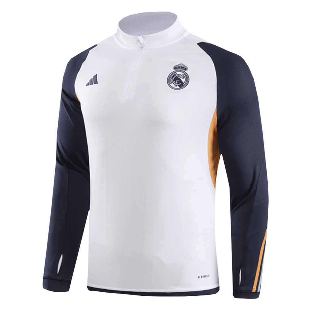 Real Madrid Sweatshirt Kit 2023/24 - White (Top+Pants) - gojersey