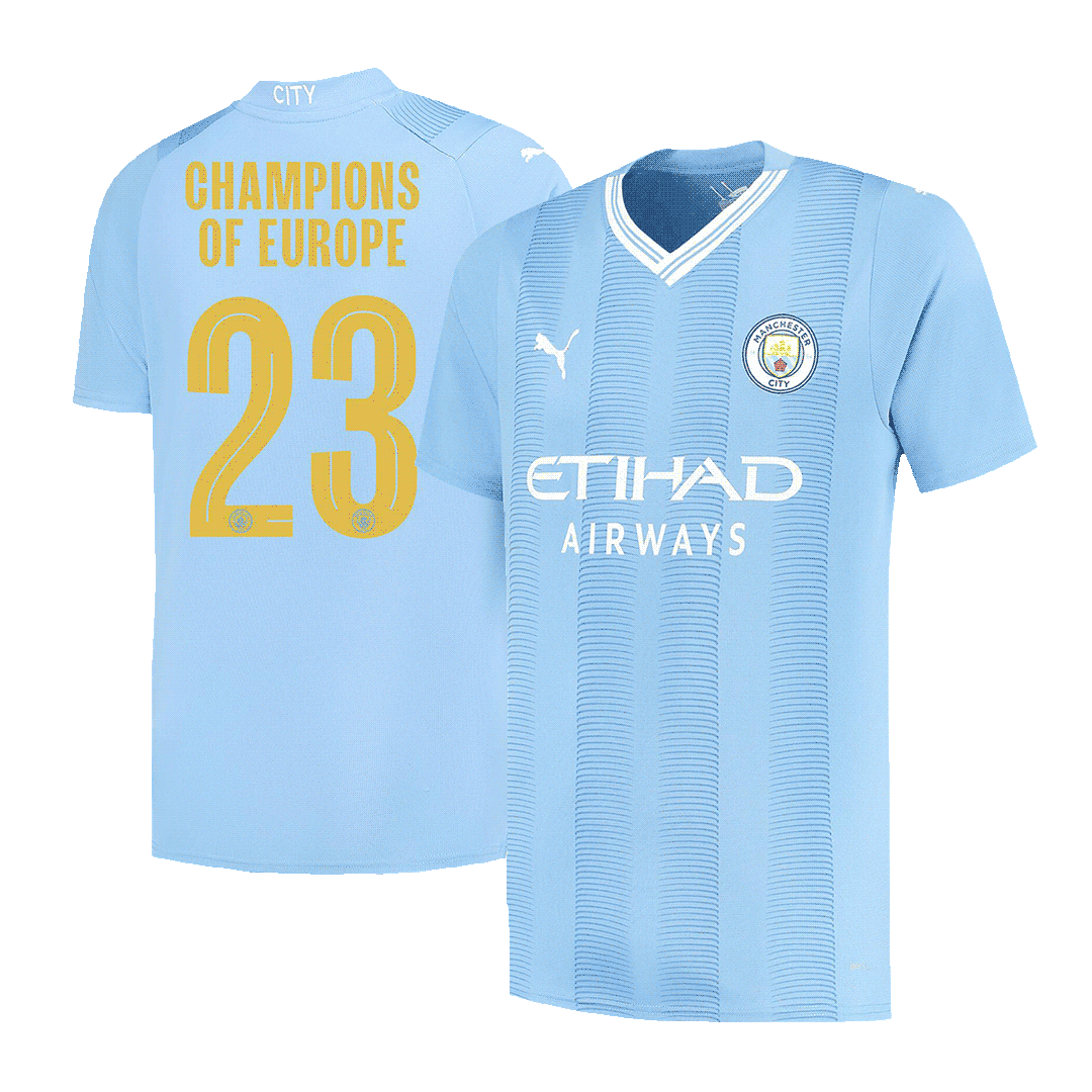 CHAMPIONS OF EUROPE #23 Manchester City Home Jersey 2023/24 - gojersey