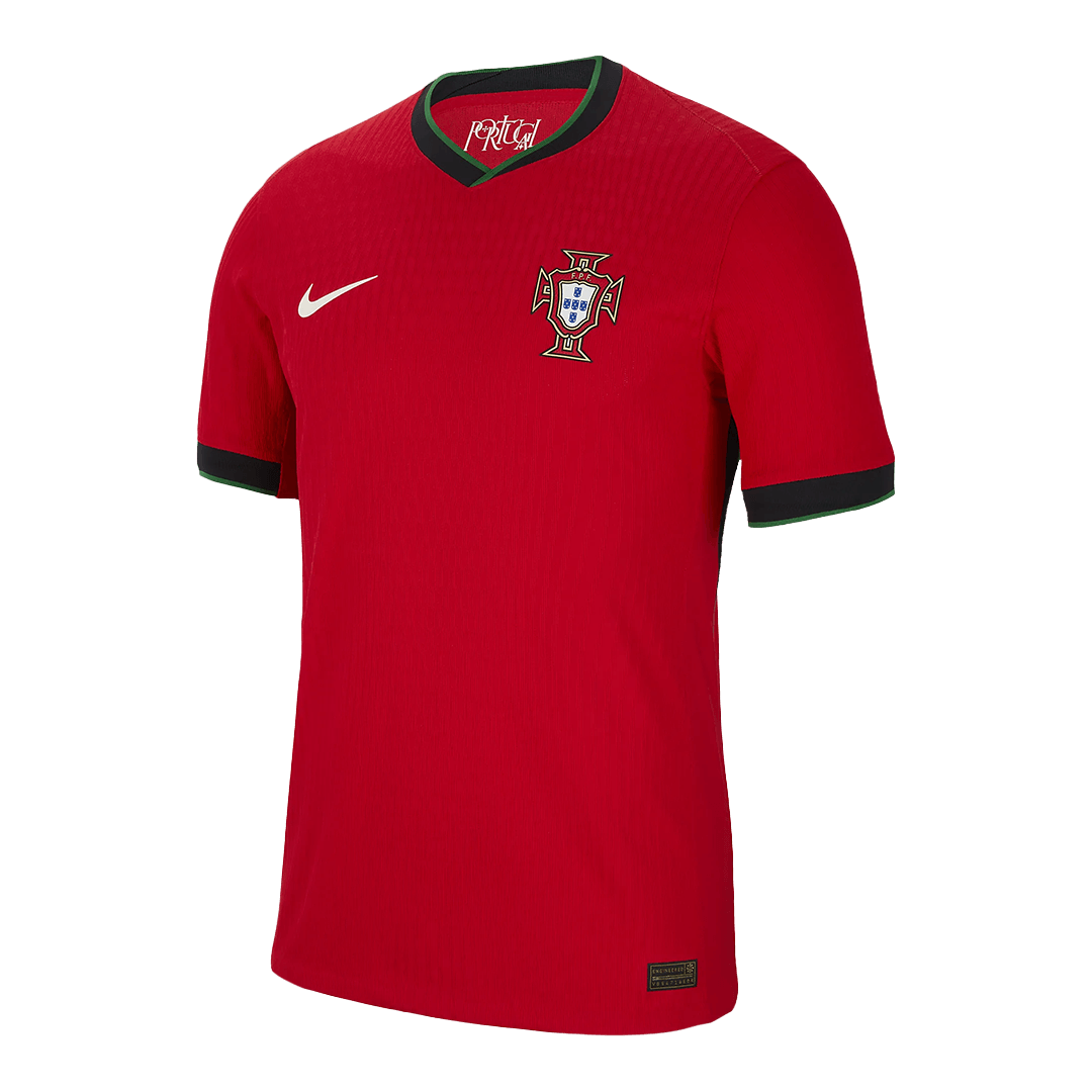 Portugal Home Jersey Authentic EURO - gojersey