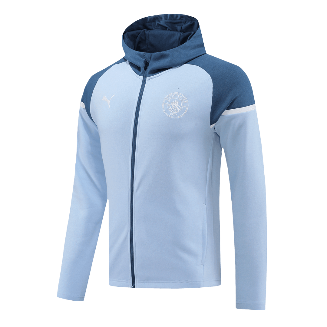 Manchester City Hoodie Training Kit - Blue - gojersey