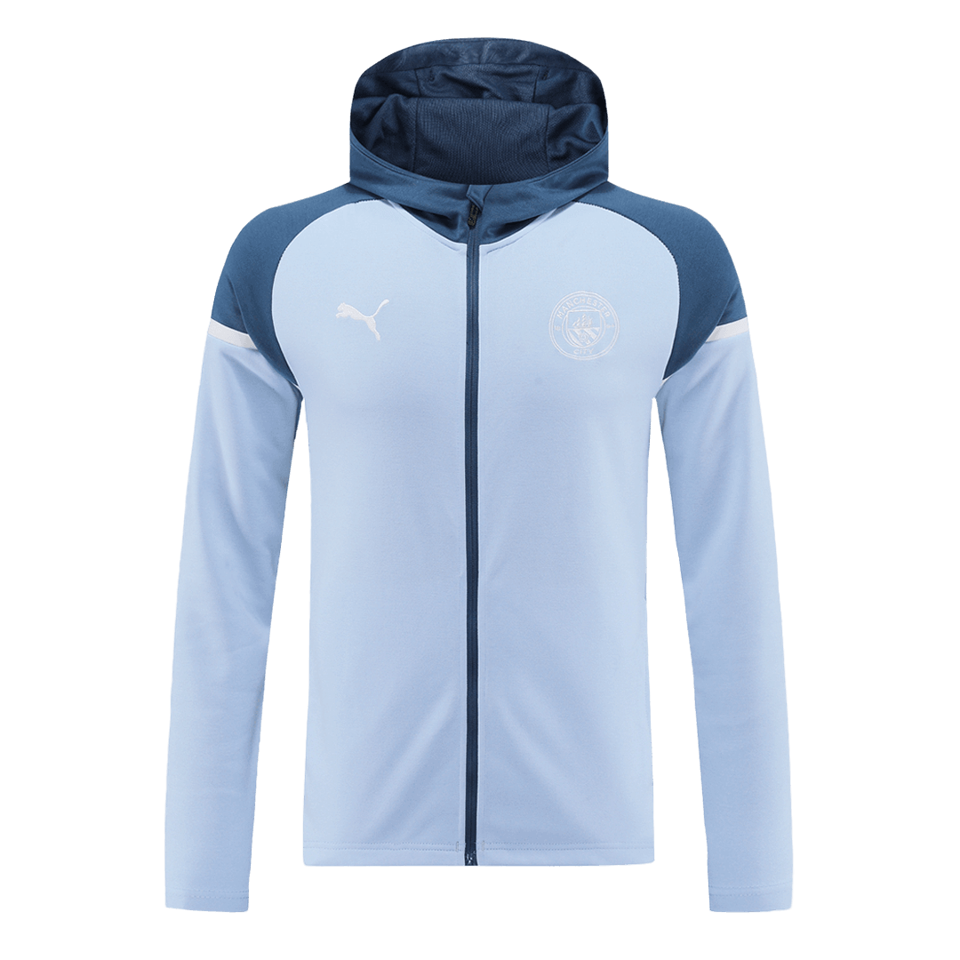 Manchester City Hoodie Training Kit - Blue - gojersey