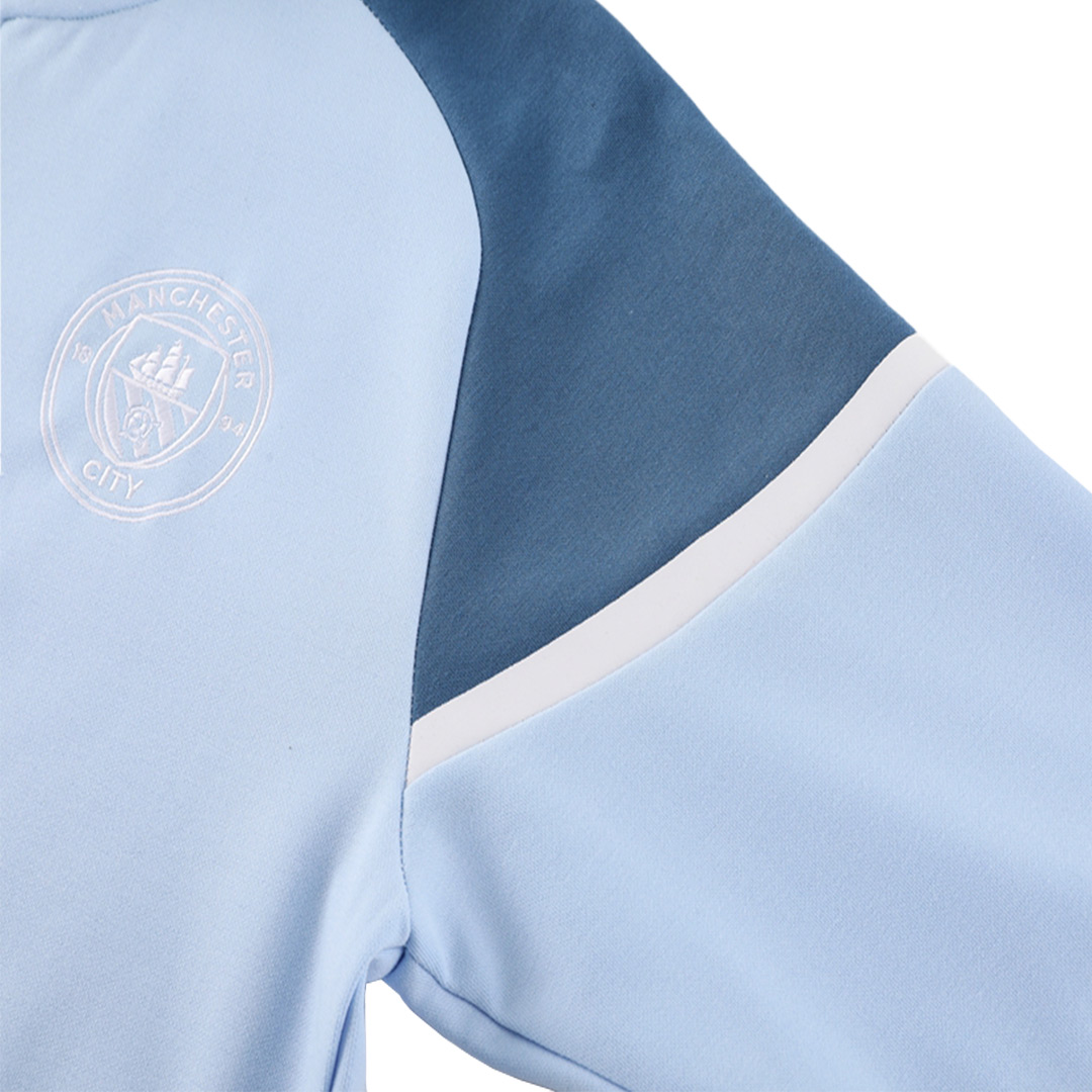 Manchester City Hoodie Training Kit - Blue - gojersey