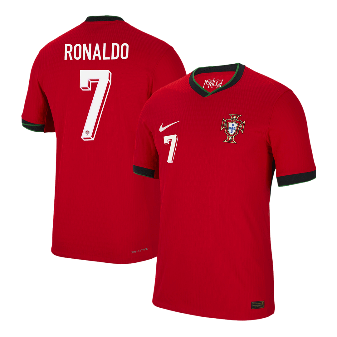 Portugal RONALDO #7 Home Jersey Authentic EURO - gojersey