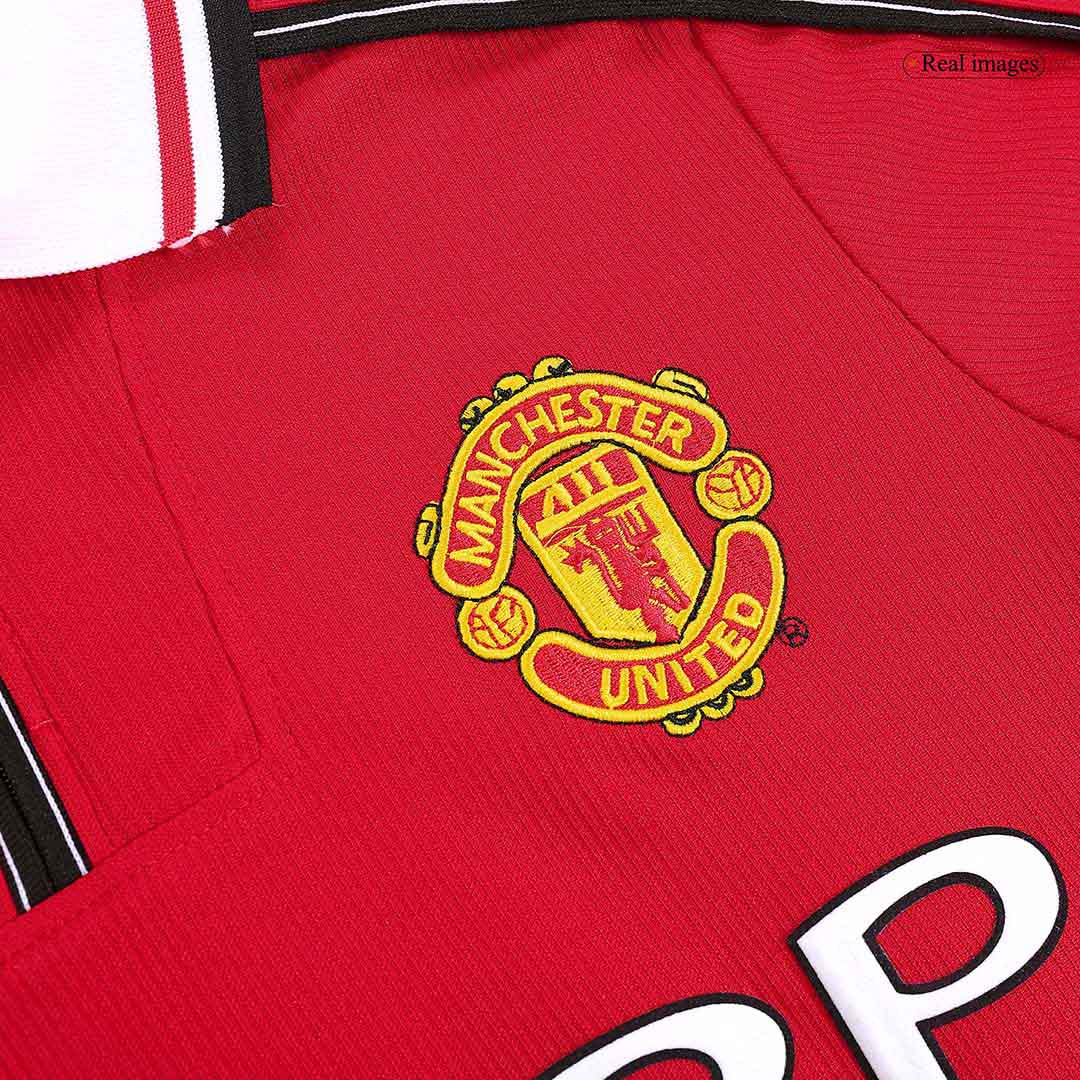 Manchester United Retro Football Jerseys Home 1998/99 - Long Sleeve - gojersey