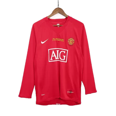 Manchester United Home Jersey Retro 2007/08 - Long Sleeve - UCL Final - gojersey