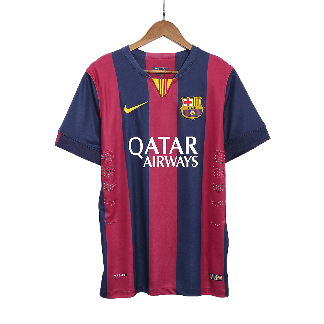 Barcelona SUÁREZ #9 Home Soccer Jersey Retro 2014/15 - gojersey