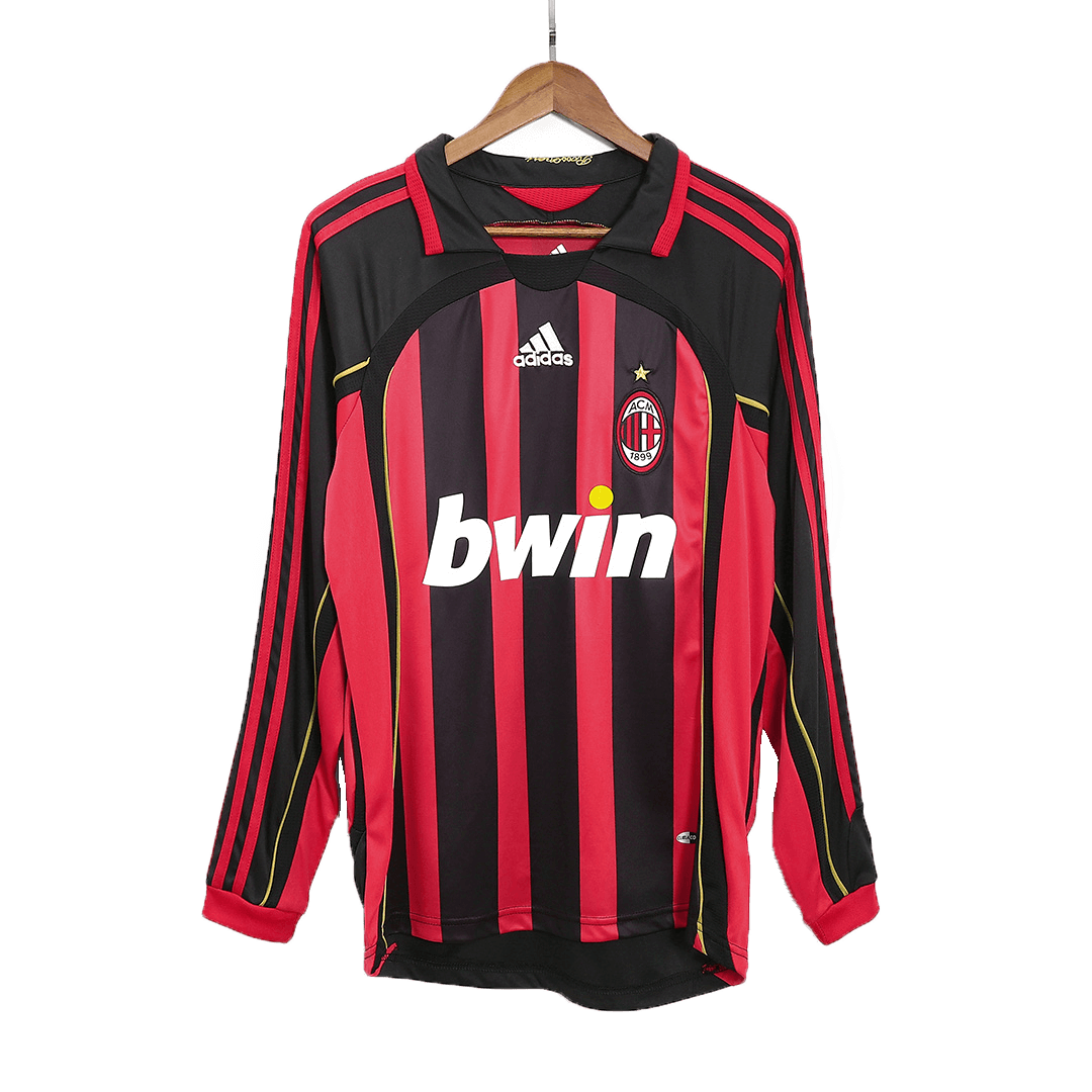 AC Milan RONALDO #99 Long Sleeve Home Soccer Jersey Retro 2006/07 - gojersey