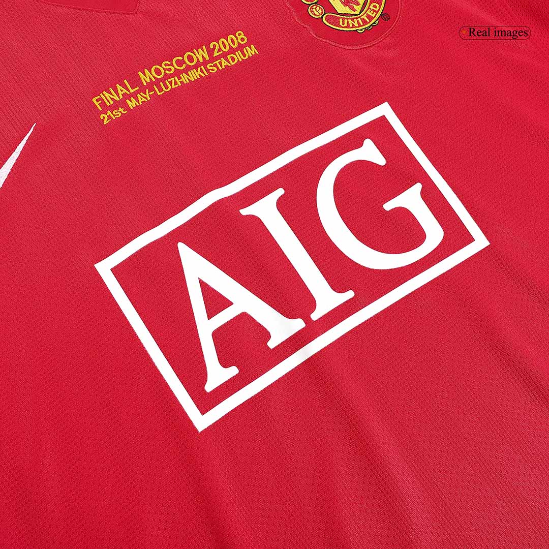 Manchester United Home Jersey Retro 2007/08 - Long Sleeve - UCL Final - gojersey