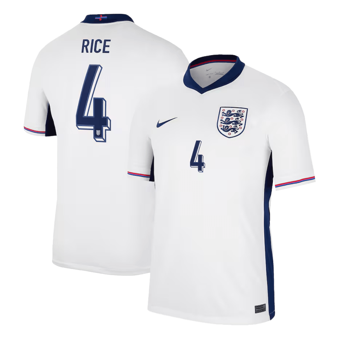 England RICE #4 Home Jersey EURO - gojersey
