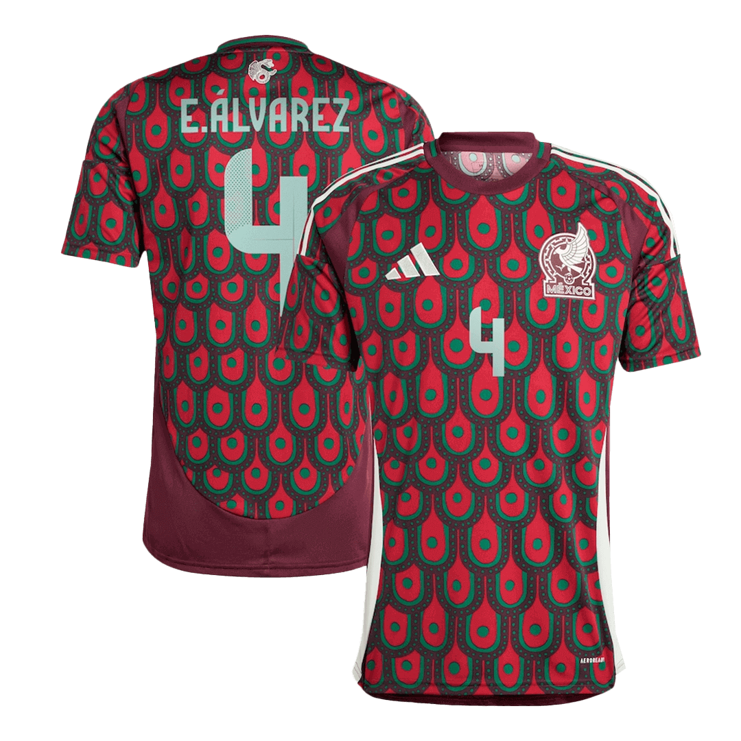Mexico E.ÁLVAREZ #4 Home Jersey Copa America - gojersey