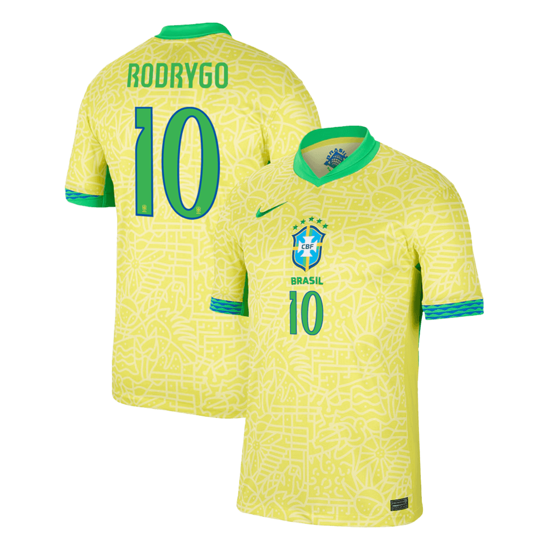 Brazil RODRYGO #10 Home Jersey Copa America - gojersey
