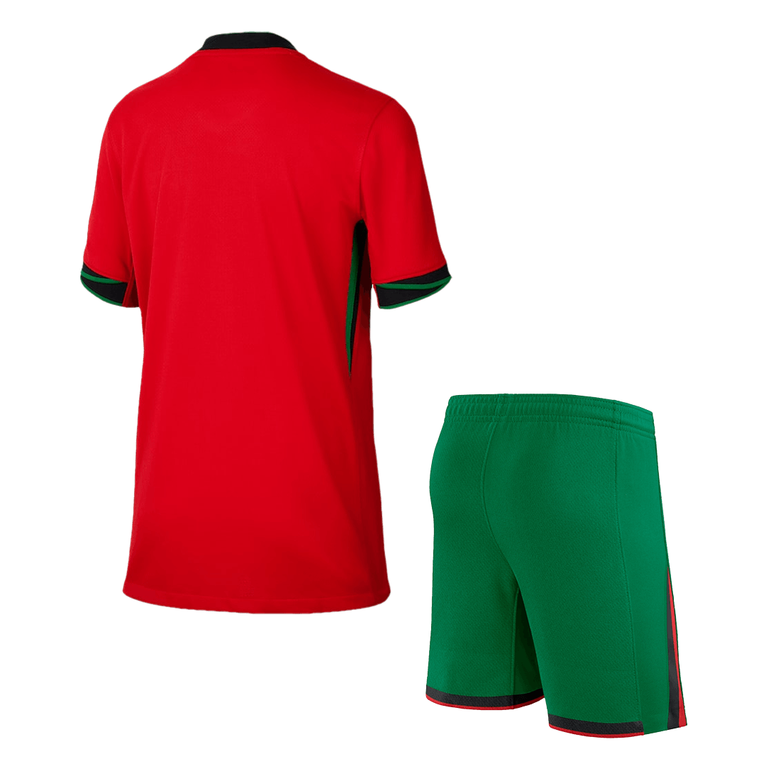 Portugal Home Jersey Kit EURO Kids(Jersey+Shorts) - gojersey