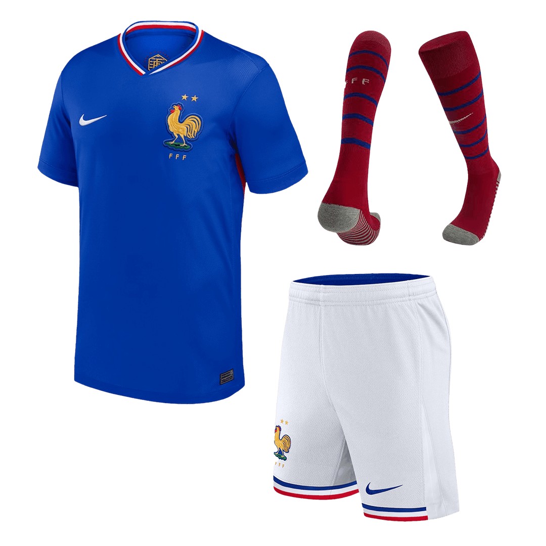 France Home Jersey Kit EURO (Jersey+Shorts+Socks) - gojersey
