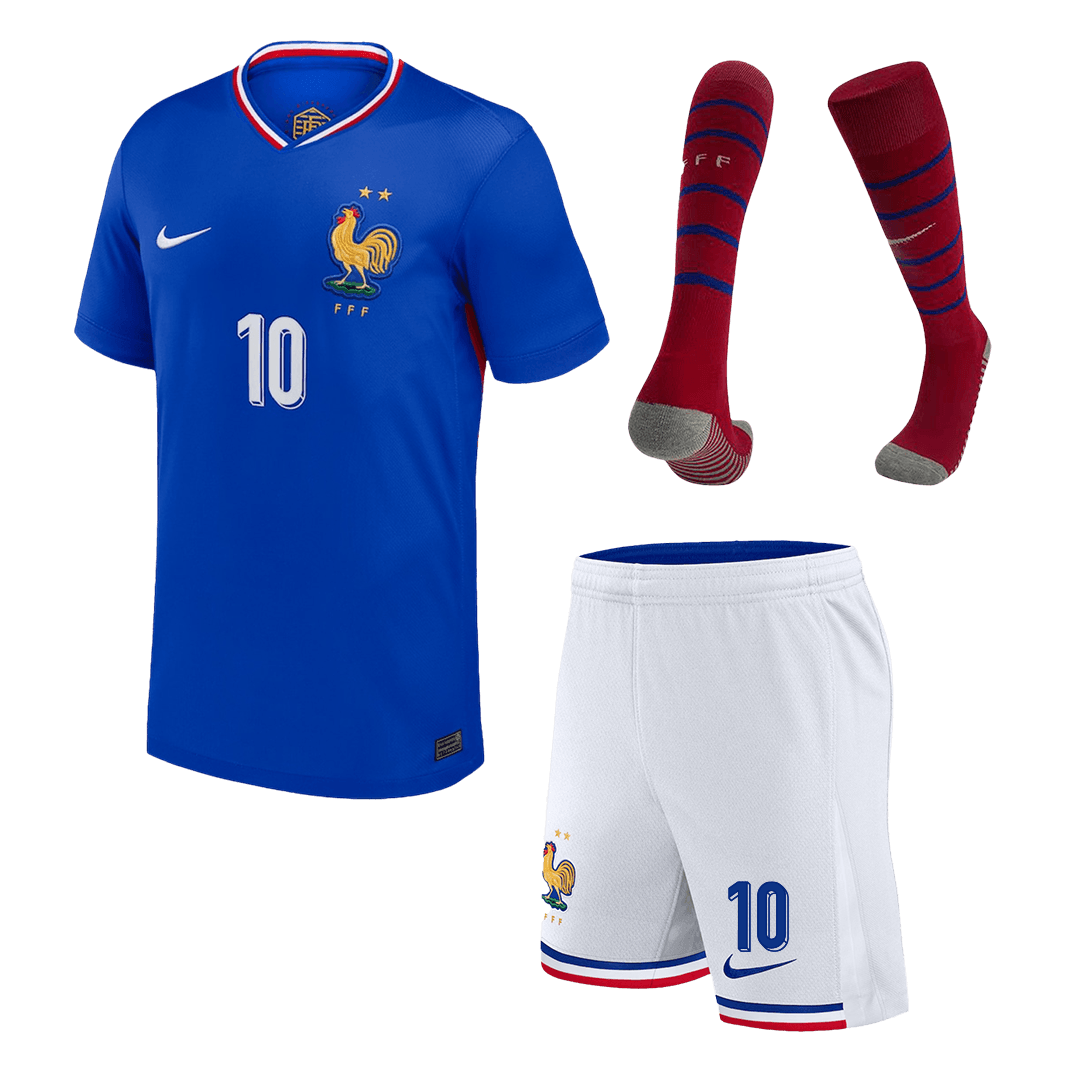 France MBAPPE #10 Home Jersey Kit EURO Kids(Jersey+Shorts+Socks) - gojersey