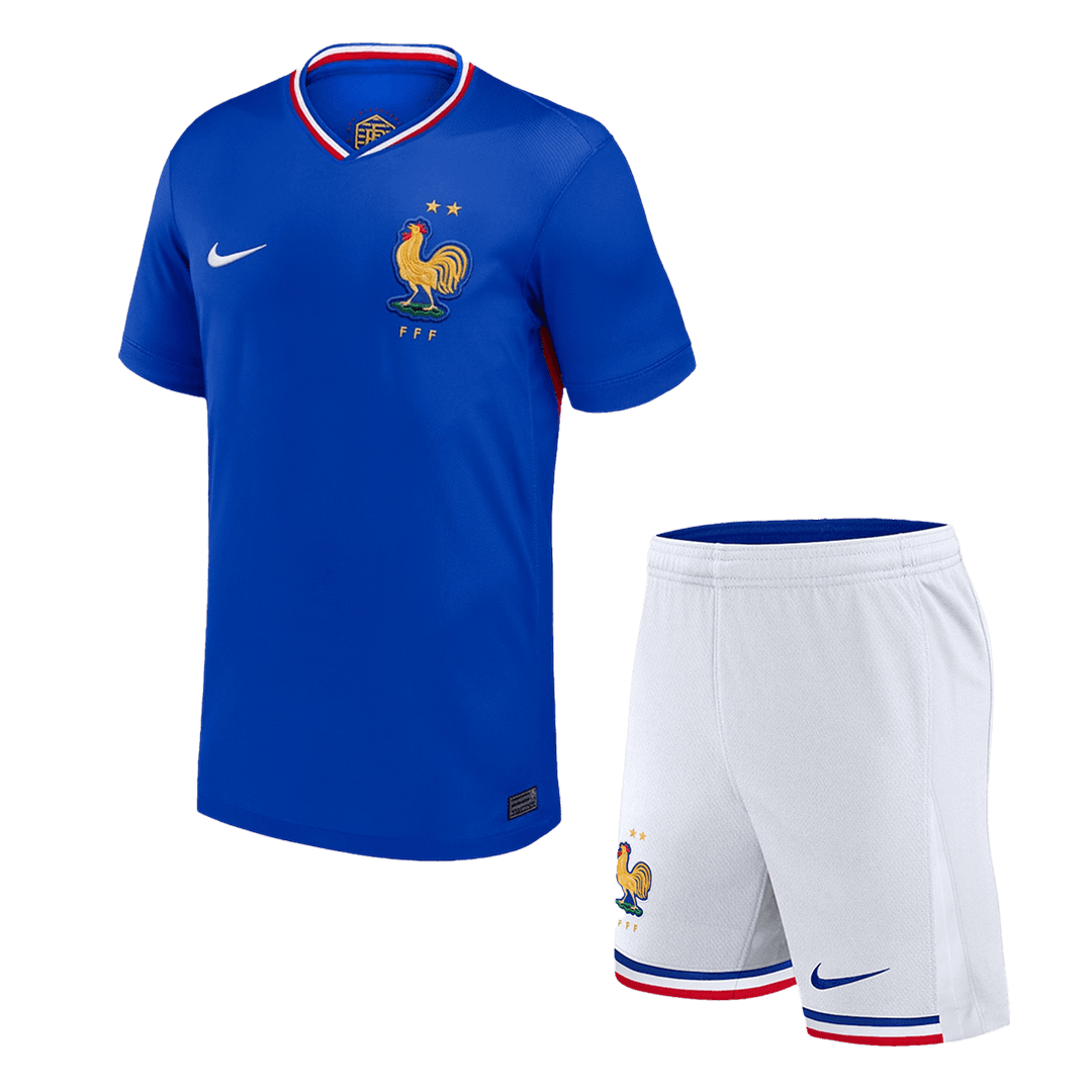 France Home Jersey Kit EURO Kids(Jersey+Shorts) - gojersey
