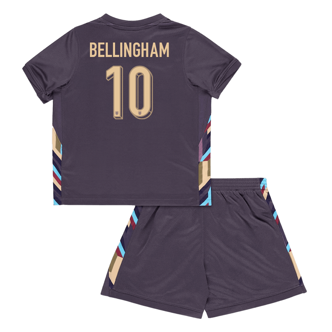 England BELLINGHAM #10 Away Jersey Kit EURO Kids(Jersey+Shorts) - gojersey