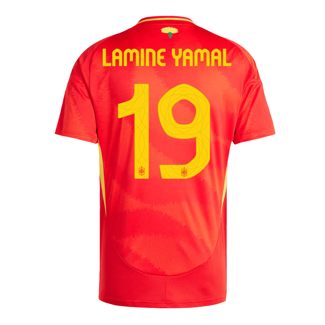 Spain LAMINE YAMAL #19 Home Jersey EURO - gojersey