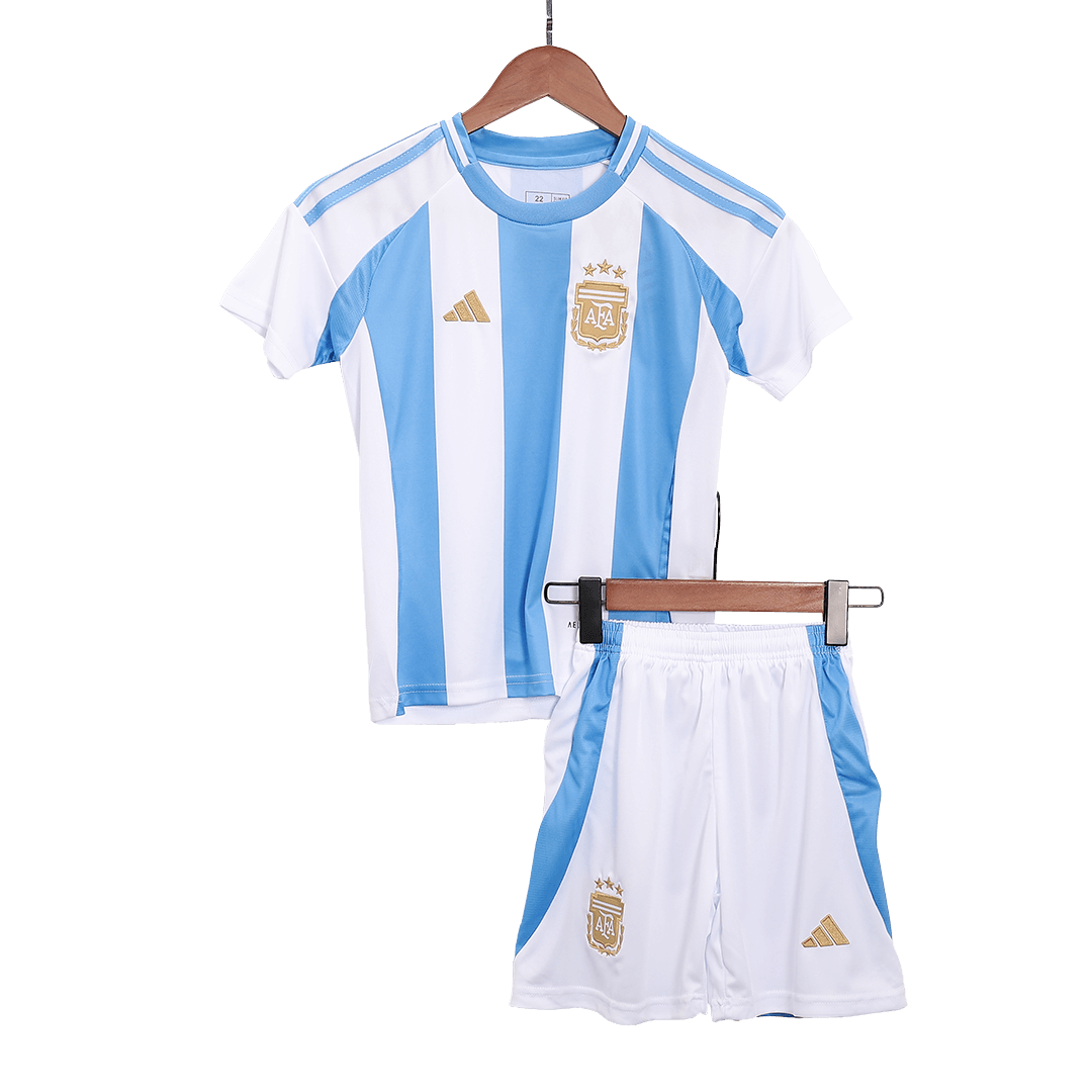 Kid's Argentina Home Soccer Jersey Kit(Jersey+Shorts) Copa America - gojersey