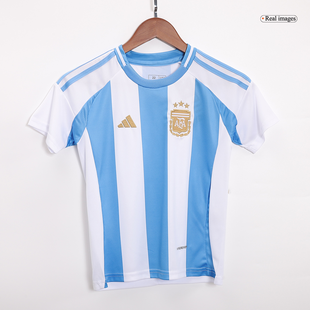 Kid's Argentina Home Soccer Jersey Kit(Jersey+Shorts) Copa America - gojersey