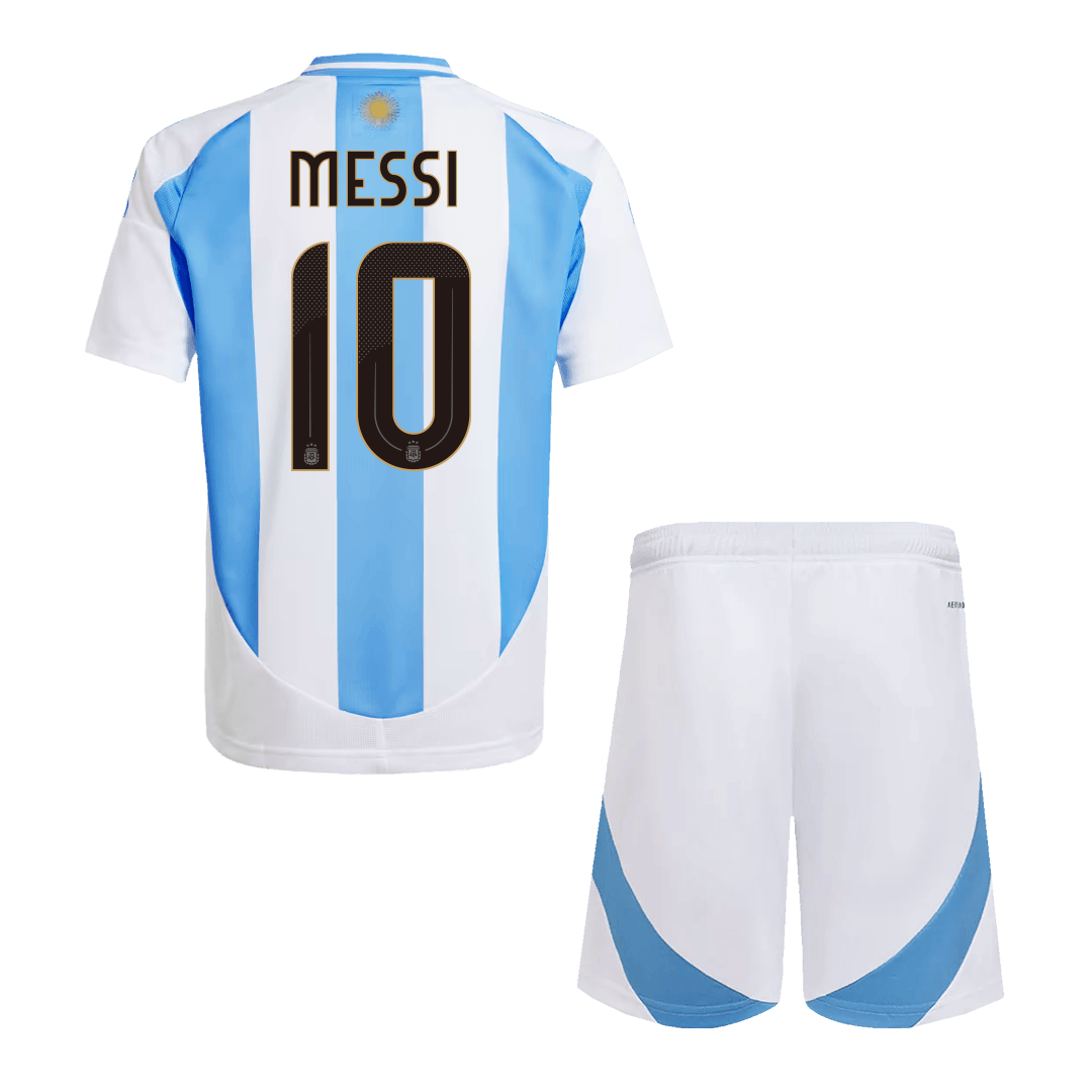 Argentina MESSI #10 Youth Jersey Kit Home (Jersey+Shorts) - gojersey