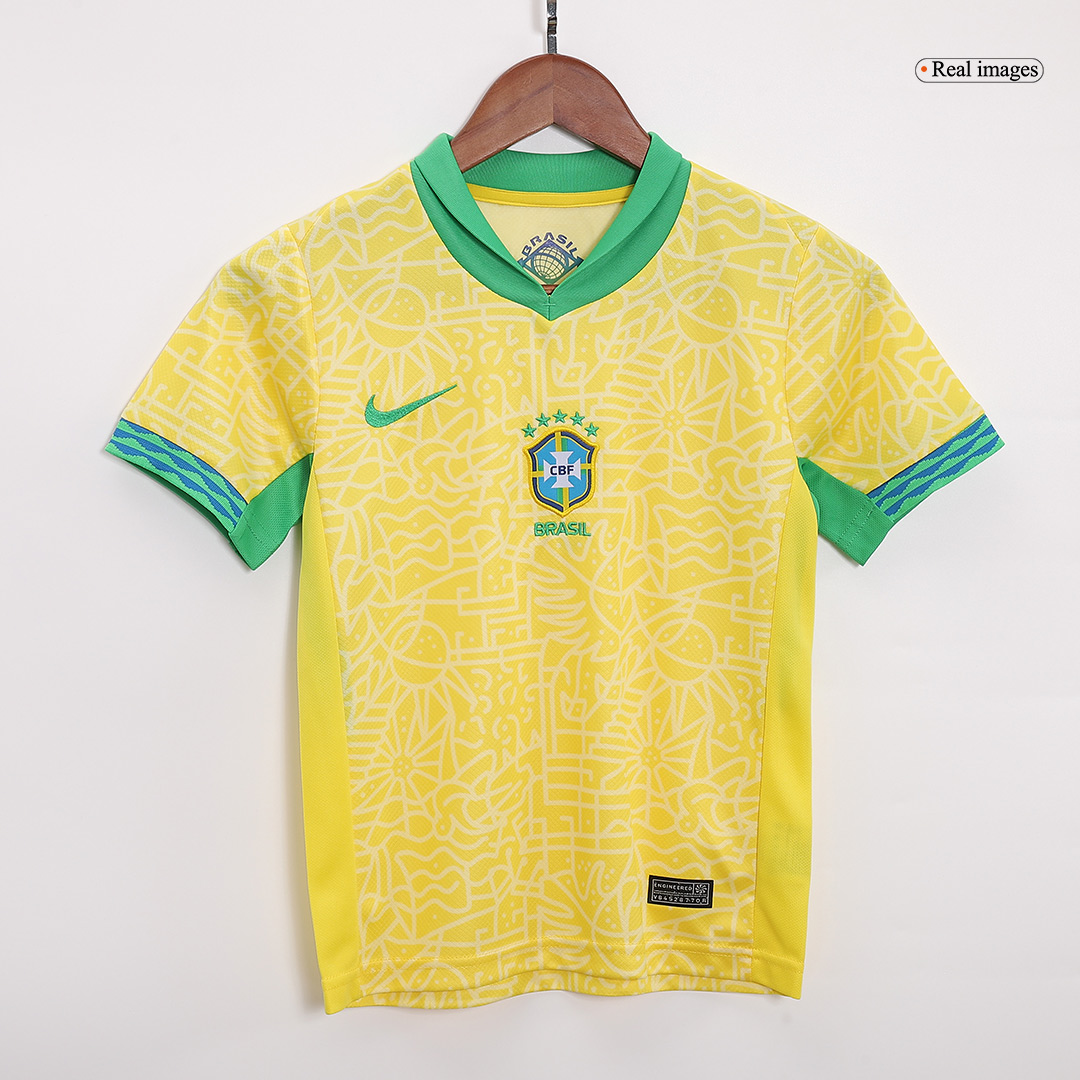 Brazil Home Jersey Kit Copa America Kids(Jersey+Shorts+Socks) - gojersey