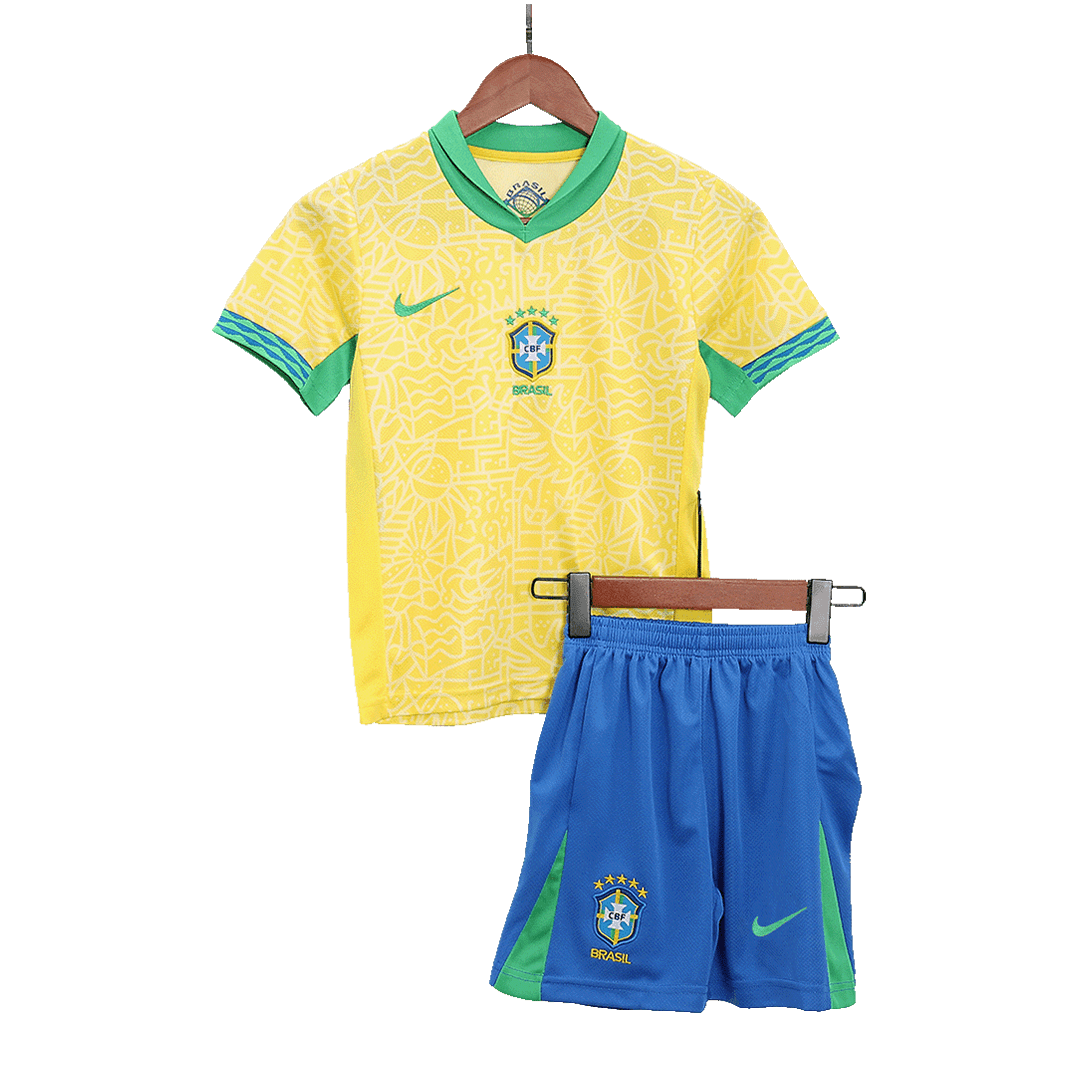 Brazil Home Jersey Kit Copa America Kids(Jersey+Shorts+Socks) - gojersey