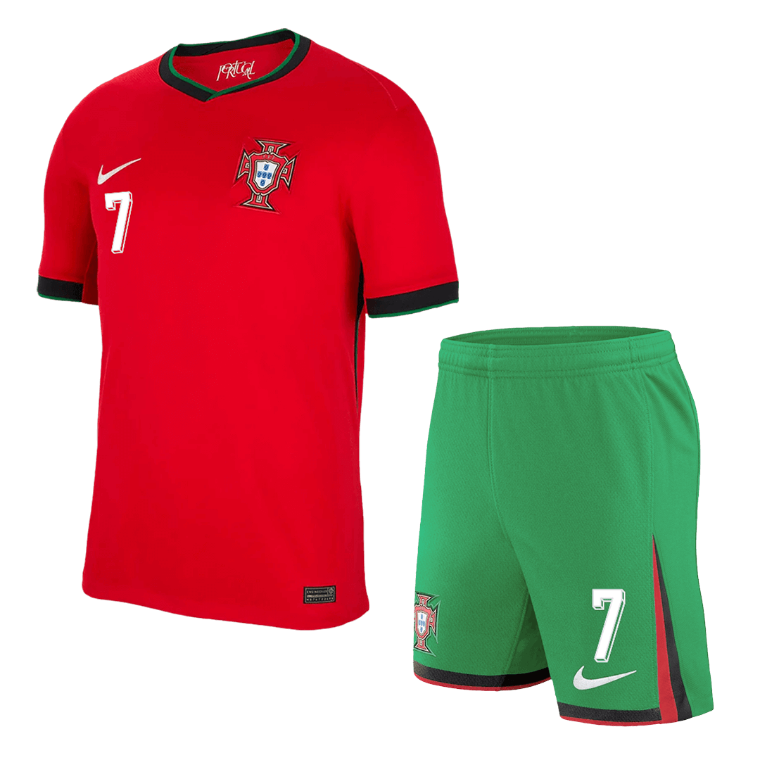 Portugal RONALDO #7 Home Jersey Kit EURO (Jersey+Shorts) - gojersey
