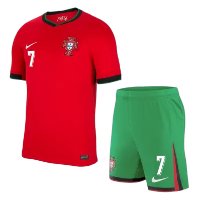 Portugal RONALDO #7 Home Jersey Kit EURO 2024 (Jersey+Shorts) - gojersey