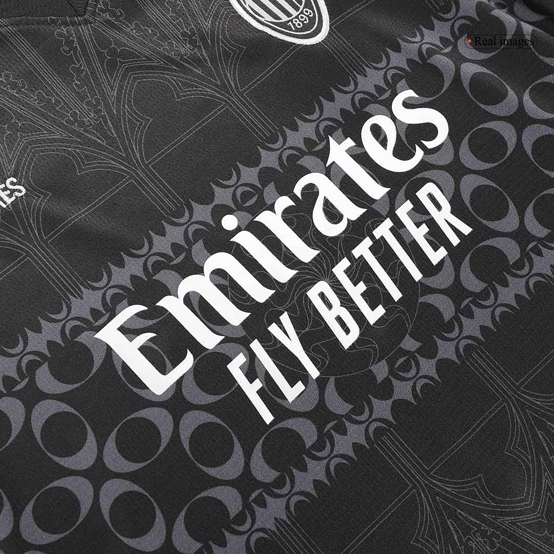 AC Milan x Pleasures Fourth Away Jersey Kit 2023/24 Kids(Jersey+Shorts) - gojersey