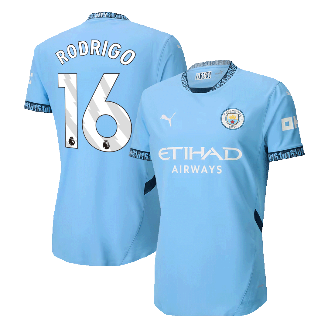 Manchester City RODRIGO #16 Home Jersey Authentic - gojersey