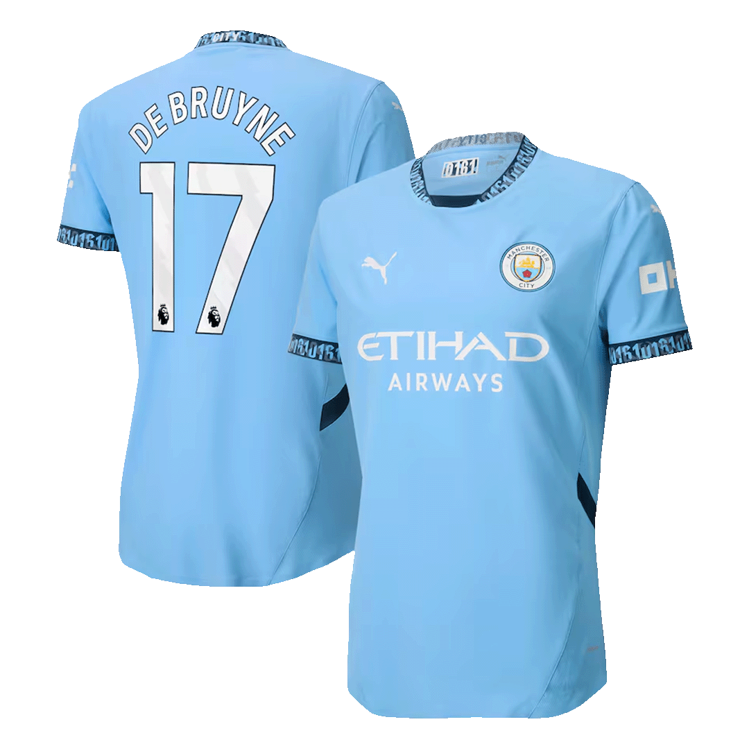 Manchester City DE BRUYNE #17 Home Jersey Authentic - gojersey