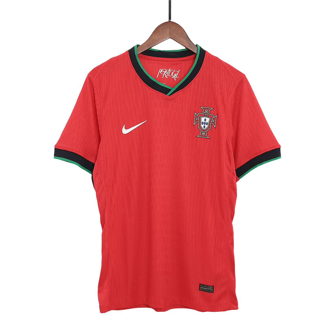 Portugal Home Jersey Authentic EURO - gojersey