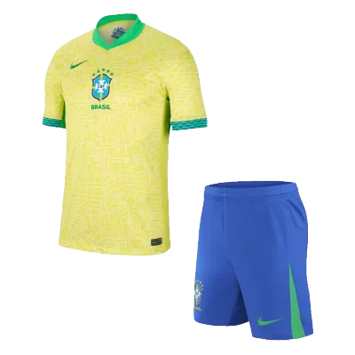 Brazil Home Jersey Kit 2024 (Jersey+Shorts) - gojersey