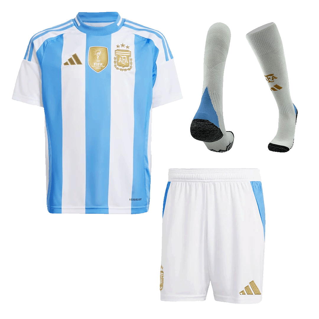Argentina Home Jersey Kit Kids(Jersey+Shorts+Socks) - gojersey