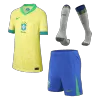 Brazil Home Jersey Kit Copa America Kids(Jersey+Shorts+Socks) - gojersey