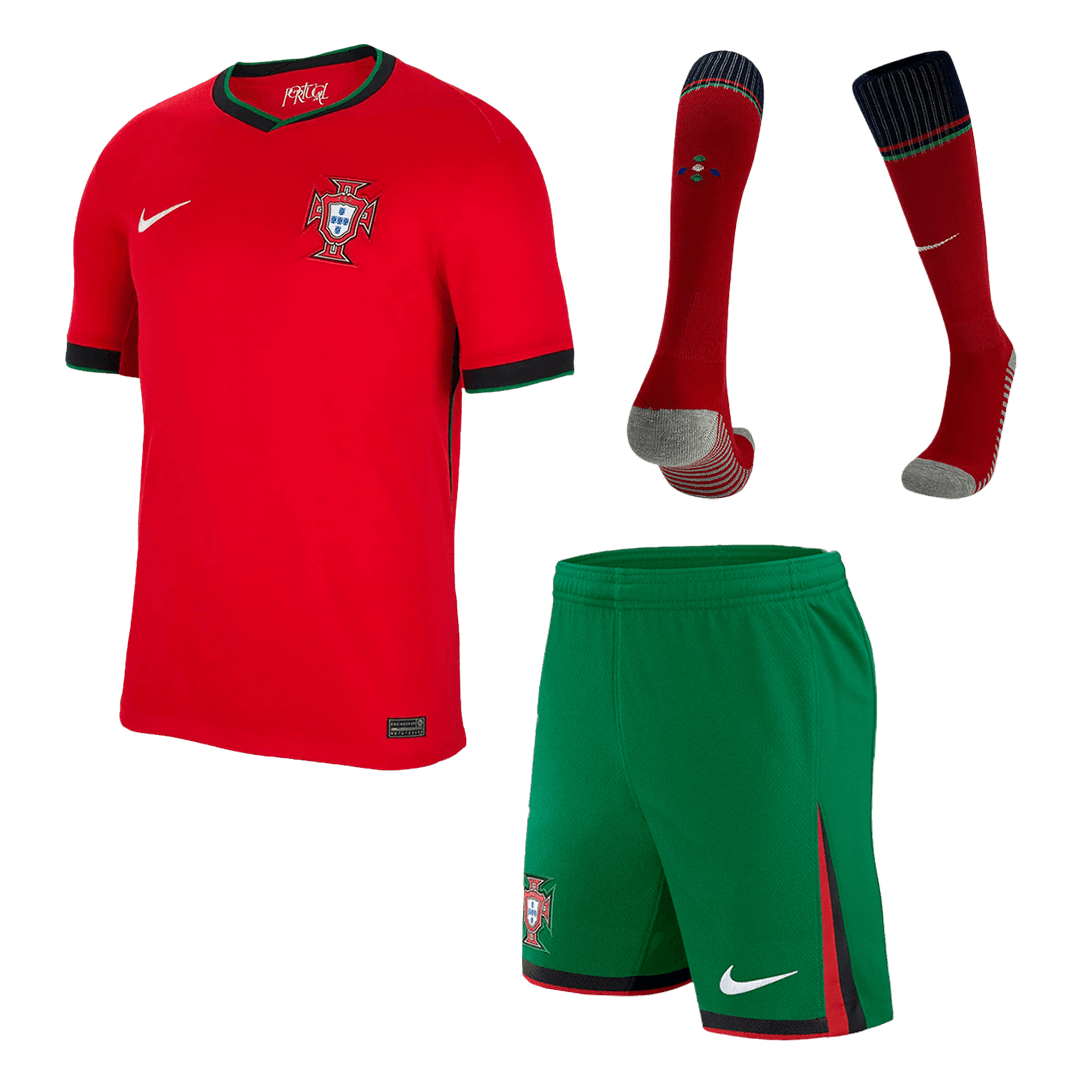Portugal Home Jersey Kit EURO (Jersey+Shorts+Socks) - gojersey