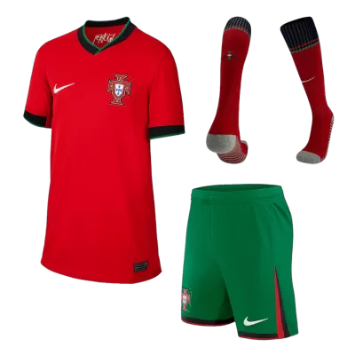 Portugal Home Jersey Kit EURO 2024 Kids(Jersey+Shorts+Socks) - gojersey